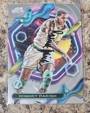 Robert Parish Autographed Basketball card signed Boston Celtics 24 Topps Cosmic