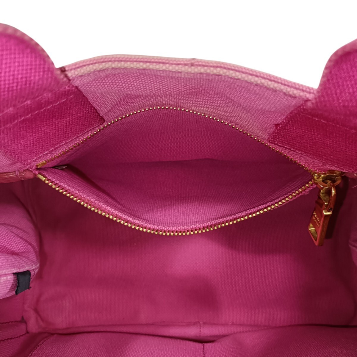 Prada Canapa Pink Canvas Shoulder Bag Vintage Authentic thumbnail 9