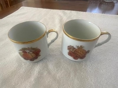 Lot of 2 bavaria Schumann Arzberg Germany Coffee Mug Gold Trim NICE!