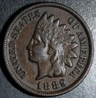 1889 INDIAN HEAD CENT - With LIBERTY & DIAMONDS - XF EF