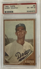 1962 TOPPS #5 SANDY KOUFAX PSA 6 LOS ANGELES L.A. DODGERS HOF