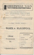 Huddersfield Town v Blackpool 1948/1949 - Football Programme