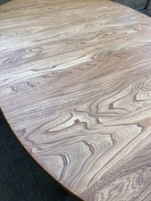 Ercol Saville Ash vintage extending oval dining table with gold label – seats 8