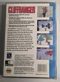 * Cliffhanger (Sega CD, 1993) Complete CIB ** CASE CRACKED - EXCELLENT otherwise