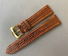 Brown Genuine Lizard Skin Watch Strap Band 12..16 17 18 19 20 21 22 23 24 25 26