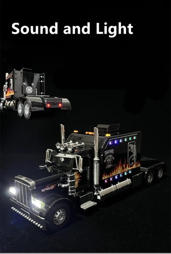 Modelo a escala 1:24 para Peterbilt 389 camión remolque cabeza contenedor... - Imagen 15 de 27