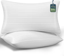 King Size Pillows Set of 2, King Pillows 2 Pack with Adjustable Down Alternative