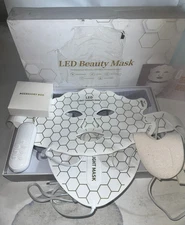 LED Beauty Mask Silicone Light Therapy Facial Skin Treatment 7 Mode