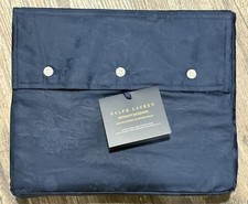 Ralph Lauren Bethany Jacquard Queen Deep Fitted Sheet Polo Dark Navy 215 New