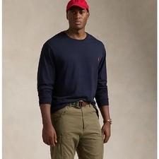 Ralph Lauren Polo Association Navy Crew Neck Long Sleeve Waffle T-shirt L