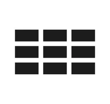 Set of 9 Rectangle shape 2:1 ratio Shape Sticker