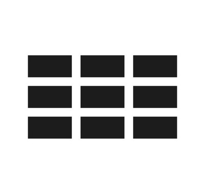 Set of 9 Rectangle shape 2:1 ratio Shape Sticker