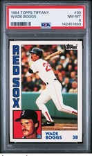 1984 TOPPS TIFFANY #30 WADE BOGGS RED SOX HOF PSA 8