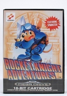 SEGA Mega Drive - Rocket Knight Adventures mit OVP OVP beschädigt