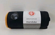 Manduka eQua Yoga Hand Towel Midnight (Navy) Microfiber 16x26.5" Sweat Activated