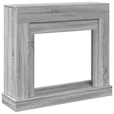 Fireplace Surround Fire Place Grey Sonoma Engineered Wood vidaXL
