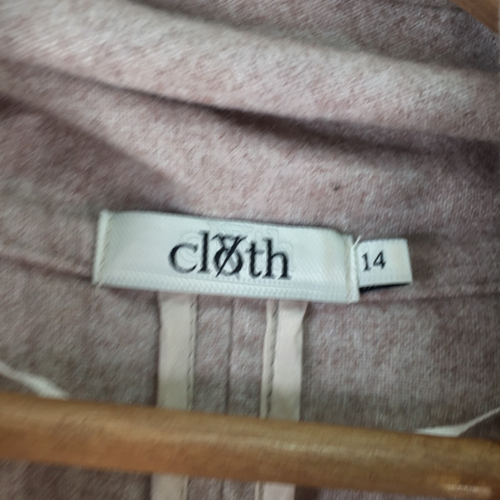 Cloth womens trench vest size 14 beige wool blend sleeveless 118260