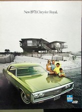 1971 Chrysler Royal Newport Royal Color Sales Brochure Folder Original