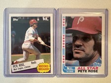 1992 Topps Pete Rose ￼#337 & 1985 Tops Rose ￼#6