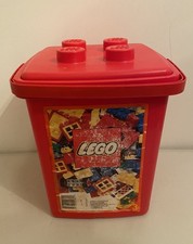 LEGO Lot Of Bricks/Blocks - Assorted Sizes/Colors - With Container, Approx 1lbs