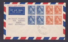 1954 QUEEN ELIZABETH II PRE-DECIMAL STAMP AIRMAIL FIRST DAY COVER #16