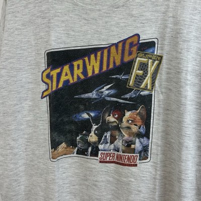 Vintage 1993 Starfox Super Nintendo T Shirt XL Europe Starwing Tournament