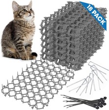 18 Pack Cat Deterrent Scat Mat for Cats - 8 x 6 Inch Cat Spike Mat with 1 Inc...