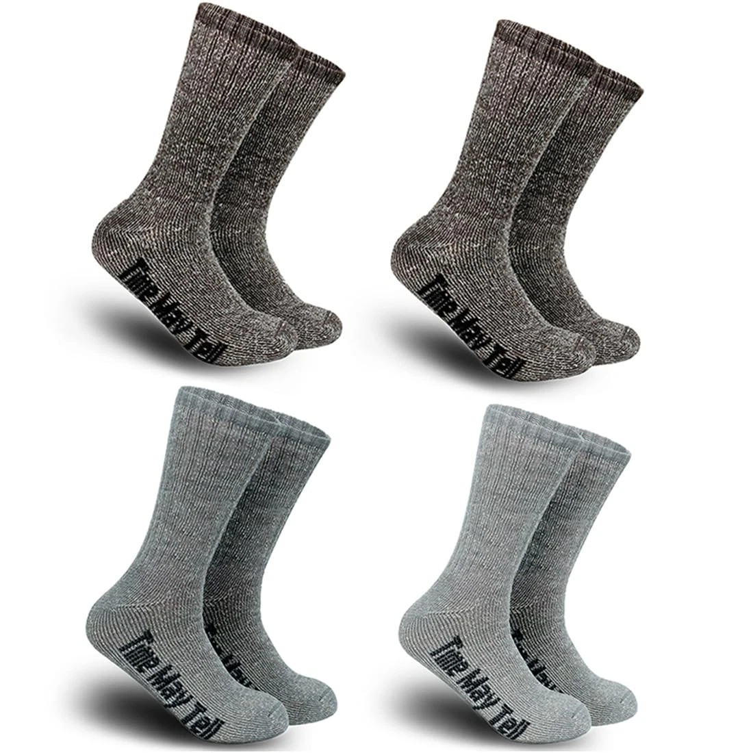 Mens Merino Wool Hiking Cushion Socks Thermal Warm Crew Winter Boot Socks Pac...