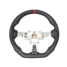 Full Leather Sport Flat Steering Wheel Fit Mazda Rx-8 2008-2010 Mx-5 2009-2015