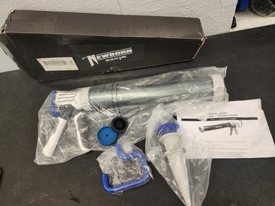 NEWBORN 820AL Caulk Gun,Aluminum,Gray/White 489J03
