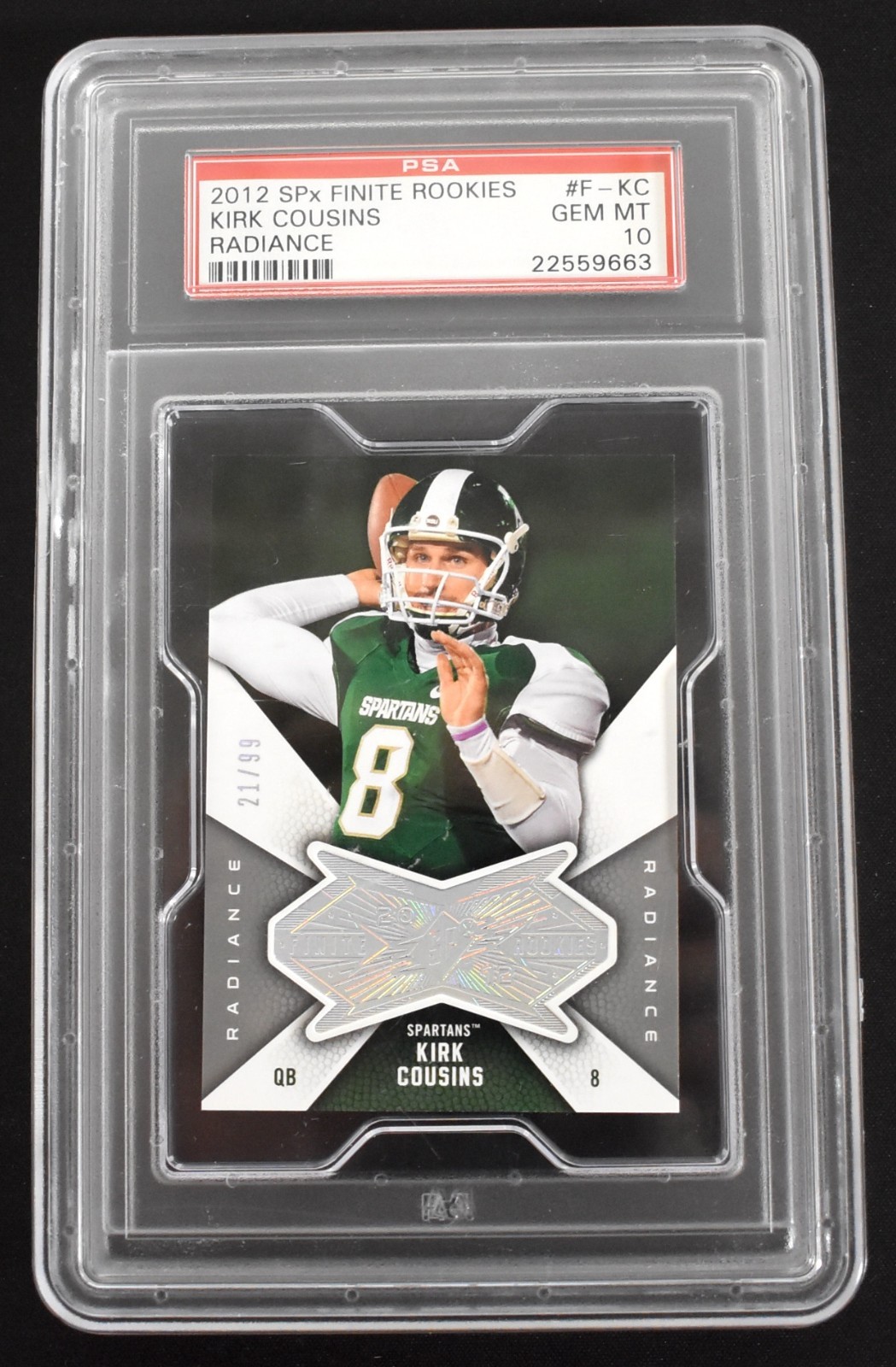 Kirk Cousins SPx Finite Rookies #FKC Radiance