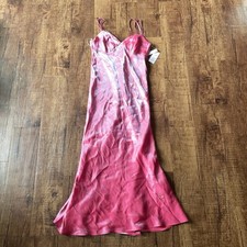 Babydoll Slip Iridescent Pink Maxi Prom Coquette Formal Women  s M Dress NWT