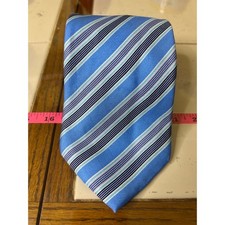 BIJOUX TERNER Mens Genuine Silk Blue Stripe N...