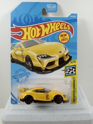 2021 Hot Wheels '20 Toyota GR Supra-Yellow HW Speed Graphics 5/10 O12