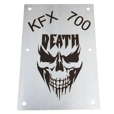LQ Racing Warnschilder Ersatz Totenkopf DEATH f.Quad / ATV Kawasaki KFX 700