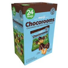 Meiji Chocorooms Chocolatey Cap with a Crispy Cracker 24 Bag 18oz/Box