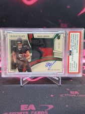 2022 Immaculate Drake London Premiere Rookie Patch Autograph /18 PSA 10 POP 1