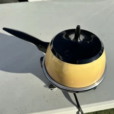 Vtg Oster Electric Fondue Pot Set #701-014 w/Forks~c. 1970s MCM~Works to Heat