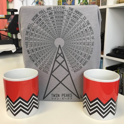 Twin Peaks Black Lodge Mug - Inspired by Japanese Graphic Design Coffee Cup - Picture 2 of 4