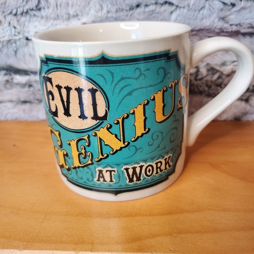 EVIL GENIUS AT WORK Cermaic Coffee Tea Hot Cocoa Mug Office Funny Nerd