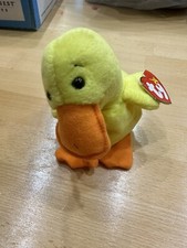 Ty Beanie Babies QUACKERS THE DUCK Plush Toy 1993 Retired MINT with Tags