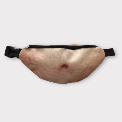 Novelty Gag Gift Funny Mens Hairy Big Belly Bag Fanny Pack