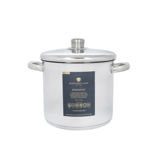 Masterclass 7L Mirror polished stainless steel stockpot