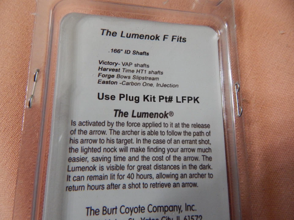 NEW Burt Coyote Lumenok Lighted F Nocks: 3pk: Pink F3P: Fits .166" ID Shafts - Image 3 of 4