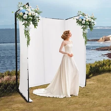 Photography Backdrop Stand+White Cloth Kit For Photo Studio Background Decor