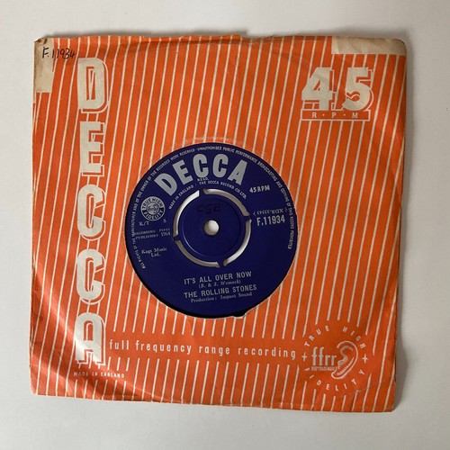 Rolling Stones – It's All Over Now / Good Times Bad Times EX 7" DECCA 1964 UK - Picture 2 of 9