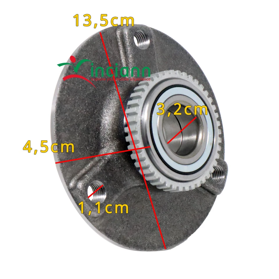 Mozzo cuscinetto ruota anteriore con ABS per Smart Roadster 03-05 85VH Foto 2 de 4