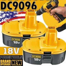 2PACK 18V Replace For Dewalt 18 VOLT 4.8Ah DC9096 DC9098 NiMh Battery DC9096-2