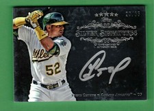 2013 TOPPS FIVE STAR YOENIS CESPEDES AUTO SILVER SIGNATURES 29/65 ATHLETICS