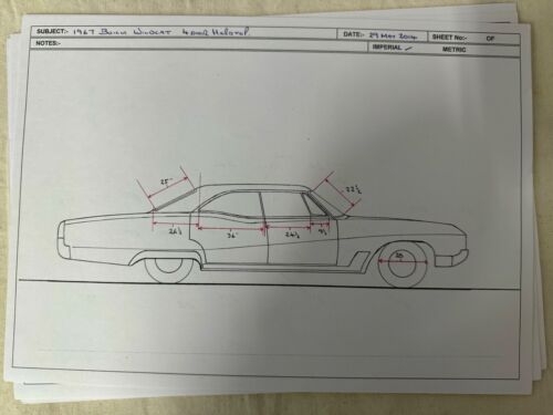 Buick Wildcat 1967 cupé Brooklin modelos BRK215 patrón dibujos y notas - Imagen 3 de 9
